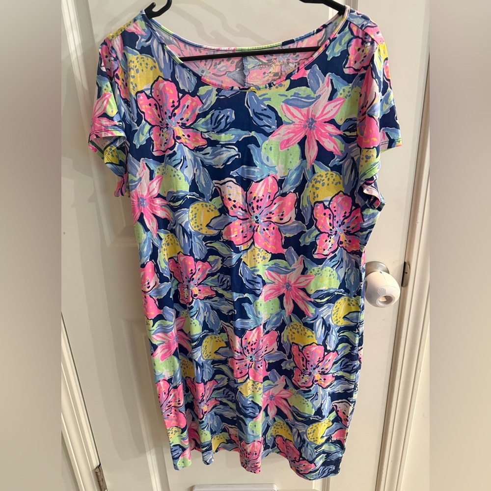 Lilly Pulitzer Pink and Blue Floral Dress
